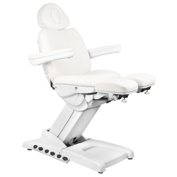 FOTEL KOSMETYCZNY ELEKTR. AZZURRO 872S PEDI PRO EXCLUSIVE 3 SILN. BIAŁY Activ  Q@d